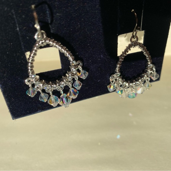 SWAROVSKI chandelier silver tone crystal statement earrings - Picture 12 of 12